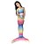 cheap Movie &amp; TV Theme Costumes-The Little Mermaid Mermaid Tail Aqua Princess Bikini Costume Kid&#039;s Girls&#039; Vintage Christmas Halloween Carnival Festival / Holiday Lycra Rainbow Carnival Costumes Mermaid / Mermaid Fishtail