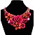 cheap Necklaces &amp; pendants-Statement Necklace For Women&#039;s Crystal Party Special Occasion Birthday Synthetic Gemstones Resin Plastic Plaited Wrap Roses Flower Gold