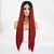 cheap Premium Synthetic Lace Wigs-Synthetic Lace Front Wig Straight Middle Part Lace Front Wig Long Black / Red Synthetic Hair Women&#039;s Heat Resistant Red