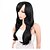 billige Syntetiske og trendy parykker-Syntetiske parykker Bølget Kardashian Side del Paryk Lang Sort Syntetisk hår Dame Justerbar Varme resistent syntetisk Sort