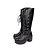 cheap Lolita Footwear-Women&#039;s Lolita Shoes Boots Gothic Lolita Punk Wedge Heel Shoes Solid Colored 8 cm Black PU(Polyurethane) Halloween Costumes