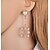 voordelige Oorbellen-Women&#039;s Drop Earrings Hollow Flower Ladies Trendy Boho Imitation Pearl Earrings Jewelry White / Pink For Party / Evening Holiday 1 Pair