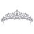 olcso Tiaras &amp; Crown-Női Kompatibilitás Esküvő Parti Hazatérés Royalty Strassz Kocka cirkónia Strassz Ezüstözött Ötvözet Ezüst