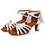 ieftine Pantofi Dans Latin-Pentru femei Pantofi Dans Latin Satin Sandale / Călcâi Cataramă Toc Cubanez Personalizabili Pantofi de dans Alb / Performanță
