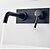 economico Da muro-Rubinetto per lavandino del bagno - design diffuso / premium nero rubinetti a parete con maniglia singola a due fori