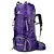 cheap Backpacks &amp; Bags-60 L Hiking Backpack Rucksack Waterproof Heat Insulation Moistureproof Quick Dry Waterproof Zipper Outdoor Camping / Hiking Hunting Climbing Cycling / Bike Terylene Nylon Purple Green Dark Navy