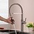 cheap Kitchen Faucets-Kitchen faucet - Single Handle One Hole Brushed Pull-out / ­Pull-down Deck Mounted Contemporary Kitchen Taps / Brass