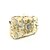 cheap Clutches &amp; Evening Bags-Women&#039;s Crystals / Beading Polyester Evening Bag Floral Print Light Gold