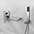 זול ברזים לאמבטיה-ברז לאמבטיה - עכשווי כרום מותקן על הקיר שסתום פליז Bath Shower Mixer Taps / Brass / חורים שלוש ידית אחת