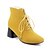 お買い得  レディースブーツ-Women&#039;s Boots Block Heel Boots Chunky Heel Booties Ankle Boots Comfort Outdoor PU Black Yellow Gray