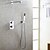 cheap Rough-in Valve Shower System-Contemporary Thermostat Shower Faucet Set / Air Drop Water Saving Bath Rain Shower Head / Bathroom Mixer Valve / Hand Shower Included / Chrome Bath Shower Mixer Taps