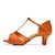 cheap Latin Shoes-Women&#039;s Latin Shoes Satin Heel Cuban Heel Customizable Dance Shoes Gold / Black / Brown / Leather