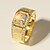 billiga Ringar-Bandring Klassisk Guld Mässing Diamantimitation 24K guldpläterad Dyrbar Lyx Mode Klassisk 1st 7 8 9 10 11 / Herr / Ringa