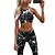 cheap Yoga Sets-Women&#039;s 2 Pieces Yoga Suit Summer Cropped Optical Illusion Leggings Bra Top Clothing Suit Black Spandex Fitness Gym Workout Running High Waist Tummy Control Butt Lift High Impact Sleeveless Sport