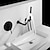 abordables Soporte para pared-grifo de lavabo para baño - juego de grifos / montaje en pared acabados pintados grifos de baño de pared dos manijas tres agujeros