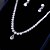 billiga Smyckeset-Dam Kubisk Zirkoniumoxid Dropp Örhängen Hänge Halsband Trendig Hängande Vintage Mode örhängen Smycken Vit Till Bröllop Kvällsfest