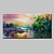 cheap Landscape Paintings-Oil Painting Hand Painted Horizontal Landscape Floral / Botanical Modern Stretched Canvas