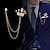 billiga Nålar och broscher-Herr Kubisk Zirkoniumoxid Broscher Trendig Länk / Kedja Elegant Mode Brittisk Brosch Smycken Silver Guld Till Dagligen Kvällsfest