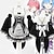 billiga Animekostymer-Inspirerad av Re: Zero Starting Life in Another World kara hajimeru isekai seikatsu Prinsessa Piguniform Rem Animé Cosplay-kostymer Japanska Cosplay-kostymer Spets Långärmad Kravatt Klänning Ärmar