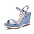 voordelige Damessandalen-Women&#039;s Sandals Wedge Heel Comfort Outdoor Suede Almond Black Blue