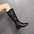 זול Damstövlar-Women&#039;s Boots Low Heel Round Toe Fashion Boots Daily Party &amp; Evening PU Mid-Calf Boots White / Black / Brown