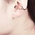cheap Earrings-Women&#039;s Clip on Earring Ear Cuff Crossover Creative Letter Ladies Simple Unique Design Small Cute Earrings Jewelry Silver / Gold / Black For Daily Night out&amp;Special occasion Going out 1pc