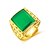 voordelige Herenringen-Man Ring Synthetische Ruby Stijlvol Zwart Rood Groen 18 Karaats Verguld Koper Creatief Modieus 1pc Verstelbaar / Voor heren