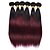 billige Ombre-weaves-6 Bundler Hårvæver Peruviansk hår Silke Ret Menneskehår Extensions Jomfruhår Menneskehår, Bølget 8-30 inch Rødbrun Natur Sort Nuance Lugtfri Fuldt hoved sæt / 10A