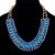 tanie Divat nyaklánc-Women&#039;s Crystal Statement Necklace - Leather, Imitation Diamond Ladies Sky Blue, Red, Rainbow Necklace Jewelry For Party