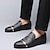 cheap Men&#039;s Slip-ons &amp; Loafers-Men&#039;s Loafers &amp; Slip-Ons Dress Shoes Penny Loafers Novelty Loafers Vintage British Daily Party &amp; Evening Faux Leather Black Gold Silver Fall Winter / Rivet / Sequin