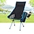 cheap Picnic &amp; Camping Accessories-Folding Chair Beach Chair Camping Chair Fishing Chair High Back with Headrest Ultra Light (UL) Foldable Breathable Compact Mesh 7075 Aluminium Alloy for 1 person Fishing Blue Red Orange Dark Blue