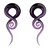 cheap Earrings-Women&#039;s Hoop Earrings Stylish Snake Wave Statement Ladies Unique Design Punk Earrings Jewelry Purple / Green / Rainbow For Carnival Club 1 Pair