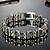 cheap Men&#039;s Bracelets-Men&#039;s AAA Cubic Zirconia Chain Bracelet Star Gothic Fashion Punk Rock Hip-Hop Cubic Zirconia Bracelet Jewelry Black / Gold For Street Gift Evening Party Going out / Titanium Steel / Gold Plated