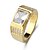 cheap Rings-Band Ring Classic Gold Brass Imitation Diamond 24K Gold Plated Believe Fashion Classic Holiday 1pc 7 8 9 10 11 / Men&#039;s / Solitaire