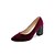cheap Women&#039;s Heels-Women&#039;s Heels Pumps Plus Size Chunky Heel Pointed Toe Chinoiserie Party &amp; Evening Microfiber Solid Colored Black Burgundy Dark Green