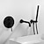 Недорогие Настенный монтаж-смеситель для раковины в ванной комнате - смеситель / настенное крепление окрашенная отделка настенный две ручки три отверстиясмесители для ванны