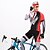 abordables Ensembles de vêtements pour hommes-21Grams Homme Unisexe Maillot et Cuissard Avec Bretelles Velo Cyclisme Manches Courtes VTT Vélo tout terrain Vélo Route Vert Jaune Orange Mosaïque Vélo Ensembles de Sport Polyester Respirable Séchage