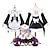 voordelige Anime kostuums-geinspireerd door Re: Zero Starting Life in Another World kara hajimeru isekai seikatsu Prinses Dienstmeisje Pakken Rem Anime Cosplaykostuums Japans Cosplay pakken Kant Lange mouw Das Kleding Mouwen