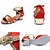 preiswerte Lateinamerikanische Schuhe-Damen Schuhe für den lateinamerikanischen Tanz Sandalen Absätze Starke Ferse Satin Lackleder Farbaufsatz Rot / Leistung / Praxis