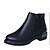 cheap Women&#039;s Boots-Women&#039;s Boots Fashion Boots Daily Solid Colored Chunky Heel Round Toe Casual PU Zipper Black