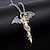cheap Necklaces &amp; pendants-1pc Pendant Necklace Chain Necklace For Men&#039;s Street Club Cosplay Costumes Alloy Stylish Trace Dragon Wings