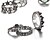 cheap Ring Set-Ring Onyx Retro Silver Acrylic Alloy Flower Turtle Ladies Bohemian Punk 12pcs / Couple&#039;s / Opal / Nail Finger Ring
