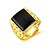 abordables Anillos de hombre-Hombre Anillo Rubí sintético Elegante Negro Rojo Verde Chapado en oro 18K Cobre Creativo Moda 1pc Ajustable