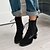 cheap Women&#039;s Boots-Women&#039;s Boots Fashion Boots Sculptural Heel Round Toe Suede Booties / Ankle Boots Classic Fall &amp; Winter Black / Gold / Silver / Party &amp; Evening / Color Block