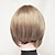 cheap Synthetic Trendy Wigs-Synthetic Wig Straight Straight Bob With Bangs Wig Blonde Short Light Blonde Synthetic Hair 9 inch Women&#039;s With Bangs Blonde
