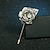 cheap Pins and Brooches-Women&#039;s Brooches Classic Stylish Roses Flower Fashion Vintage British Imitation Diamond Brooch Jewelry Wine Navy Pearl Pink For Party Daily