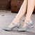 olcso Báli cipők és modern tánccipők-Női Modern cipők Magassarkúk Sportcipő Fénylő Kubai sarok Fekete és ezüst Fekete Piros Fűzős
