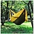 cheap Picnic &amp; Camping Accessories-Camping Hammock Double Hammock Outdoor Portable Ultra Light (UL) Breathable Static-free Rectangular Parachute Nylon with Carabiners and Tree Straps for 2 person Hunting Fishing Hiking Yellow-Brown