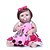 billige Reborn-dukker-NPKCOLLECTION 24 inch NPK DOLL Reborn-dukker Pige Doll Babypiger Reborn Toddler Doll Nyfødt Gave Kunstig implantation Blå øjne Fuld krops silicone med tøj og tilbehør til pigers fødselsdag og