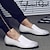 cheap Men&#039;s Slip-ons &amp; Loafers-Men&#039;s Loafers &amp; Slip-Ons Formal Shoes Plus Size Woven Shoes Comfort Shoes Casual Chinoiserie Office &amp; Career Party &amp; Evening Faux Leather Waterproof Non-slipping Wear Proof Loafer Black White Blue